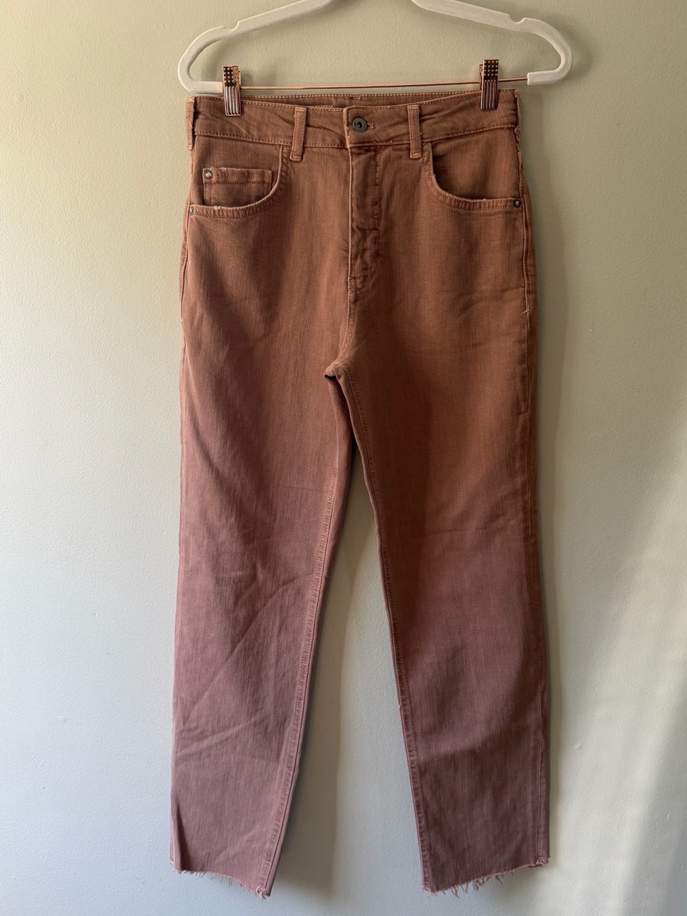 Pilcro- Vintage Straight Jeans in Dusty Rose